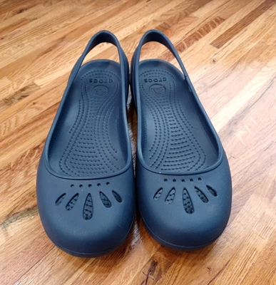 Crocs Kadee Women’s Size 8 Ballet  Flats Slip-On Dark Gray Comfort Shoes - Image 1 of 4