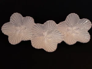 Mud Pie Sectioned Tray Scalloped Shells Terracotta Milk Glazed Finish 16" Long - Picture 1 of 9