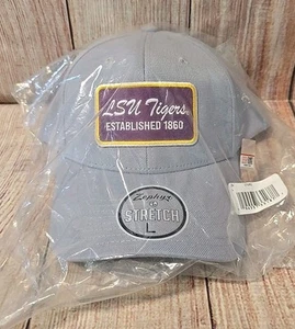 LSU TIGERS Zephyr GRAU, Stretch eng anliegende Mütze Größe Large. "NEU"/VERSIEGELT - Bild 1 von 2