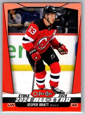 2024 O-Pee-Chee Jesper Bratt Orange Border /25 #538 New Jersey Devils - Image 1 of 2
