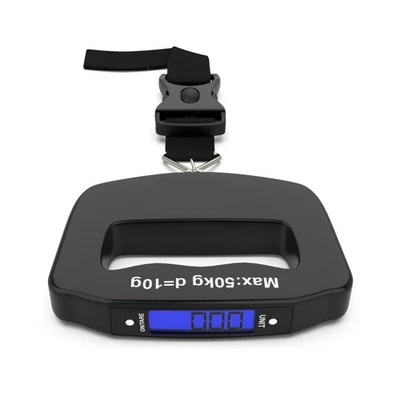 Báscula de equipaje digital de viaje portátil electrónica colgante LCD peso 110 lb 50 kg Foto 1 de 4