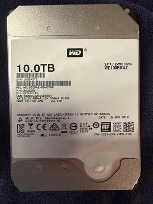 Western Digital WD100EMAZ 10TB Hard Drive HD - Image 1 of 2