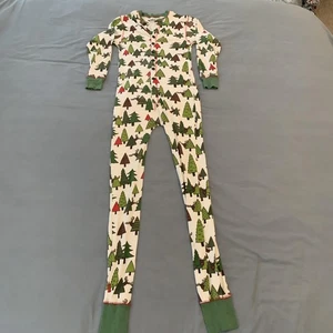 Lazy One Union Suit Pajamas Womens XS Green Christmas Trees No Peeking Butt Flap - Picture 1 of 9