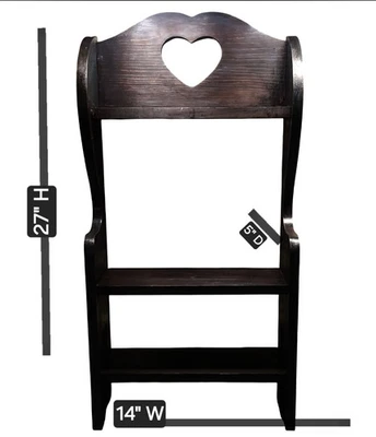 Vtg. Wooden Accent Wall Mount Or Freestanding Heart Shelf 27" H X 14" W X 5" D.  - Image 1 of 4