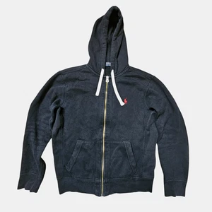 Polo Ralph Lauren Classic Fleece Hoodie Mens M Zip Up Logo Embroidered Grunge - Picture 1 of 8