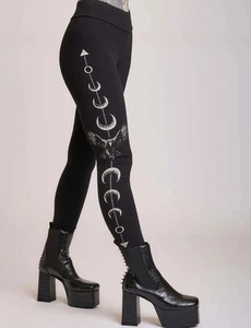 Midnight Hour Damen Raven Moon Phase Leggings In Schwarz Größe S Neu - Bild 1 von 4