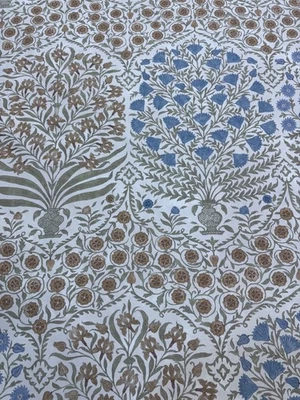 Lee Jofa "Sameera" Fabric Yardage in Color "Saphire/Gold"