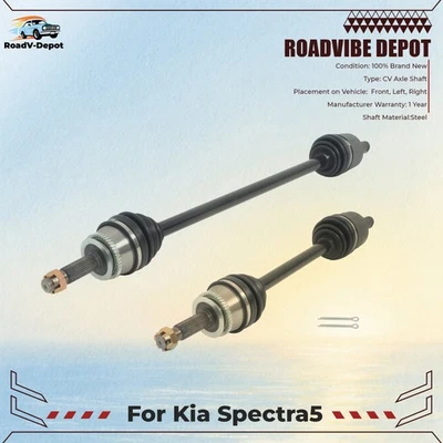 Pair 2 Front CV Axle Shaft For Kia Spectra5 Hyundai ElantraTiburon 2003-2008 Foto 1 de 4