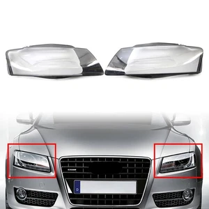 Front Headlight Headlamp Lens Cover Pair For Audi A5 S5 RS5 2008-12 Transparent - Picture 1 of 11