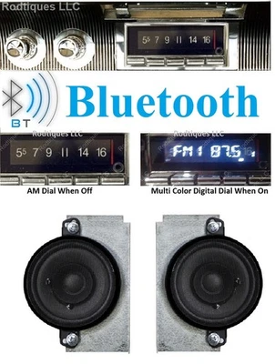 1967-1968 Cadillac Bluetooth Stereo Radio AM/FM + 2 Dash Speakers 740 - Image 1 of 3
