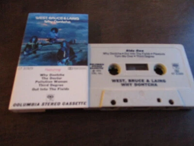 Leslie West, Jack Bruce & Lang - Why Dontcha - 1972 CBS Cassette Tape VG+ $17.95 - Image 1 of 4
