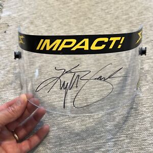 Kyle Busch Autographed Race Used Impact! Helmet Visor #18 Joe Gibbs 01/07