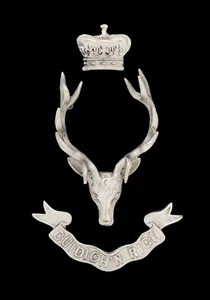 Seaforth Highlanders 3 Piece Officers Bonnet Cap Badge Hallmarked Silver - Picture 1 of 1