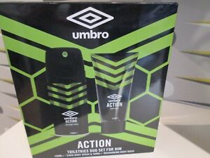 BRAND NEW IN BOX (SEALED) MEN'S ACTION UMBRO DUO SET - DEO BODY SPRAY/BODY WASH