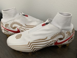 nike vapor football cleats white and gold