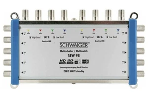 SCHWAIGER -SEW98 531- SAT Multischalter 9/8 Silber/Blau - Bild 1 von 3