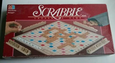 Vintage 1989 MB Milton Bradley Complete Scrabble Crossword Board Word Game  - Image 1 of 4