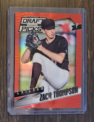 2014 Panini Prizm Draft Picks Zach Thompson Red Refractor Rookie #/100 Chicago - Image 1 of 2
