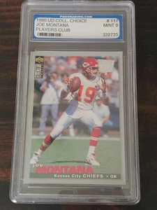 1995 Upper Deck Collector's Choice Joe Montana Player's Club #117 MINT PGS 9 - Picture 1 of 2