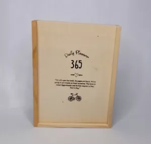 Daily Planner 365 Blank Journal Book In Wooden Case - Picture 1 of 11