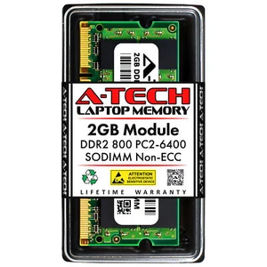 Crucial CT25664AC800 A-Tech Equivalent 2GB DDR2 800Mhz SODIMM Laptop Memory RAM - Picture 1 of 2