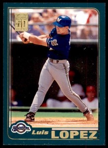 2001 Topps Luis Lopez . Milwaukee Brewers #642