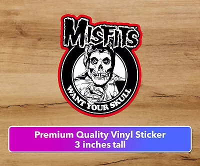 ALTHEASTIX Misfits Want your skull Music Premium Vinyl Decal Sticker Free Shipping Punk
