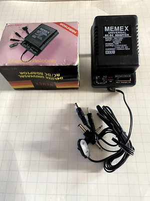 Universal AC/DC Adaptor MU-1000 1000mA 1.5-3-4.5 6-7.5-9-12V By Memex - Image 1 of 2