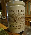 Ancien pot confiture publicitaire Félix Potin,Paris Faïence signé K&G Lunéville 