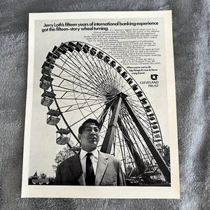 Anuncio impreso de revista Cleveland Trust Bank rueda de la fortuna gigante Cedar Point Ohio 1972 - Imagen 1 de 5