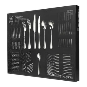 Stanley Rogers Baguette 56 Piece Stainless Steel Cutlery Set | 56pc - Picture 1 of 5