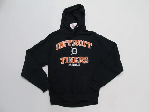Detroit Tigers Hoodie Men Small Blue Sweatshirt Logo MLB Baseball NEW Cover