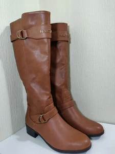 Nautica Halee 29005 Women's Tall Riding Boots Brown Size 9.5 M. NWT - Picture 1 of 10