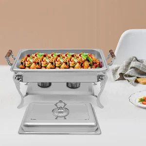9L Buffet Party Speisenwärmer Edelstahl Catering Chafer Chafing Dish Set USA - Bild 1 von 20