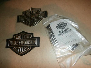 3 Harley Davidson Motorcycle Metal Emblems 52756-70 Backrest ?? - Picture 1 of 5