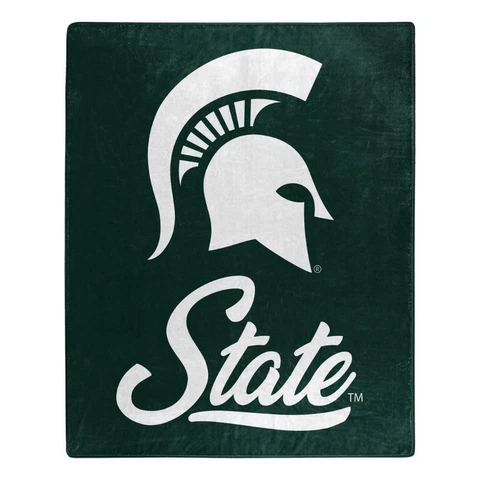 Michigan State Spartans 50x60 Signature Design Raschel Throw Blanket [NEW] NCAA Cover