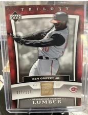 2005 UD Trilogy Ken Griffey Jr. Reds Generations Present Lumber Bat - 077/115