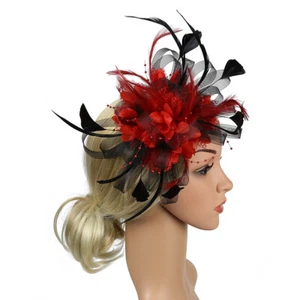 SHOWGIRL BURLESQUE FEATHER HEADDRESS MOULIN ROUGE SAMBA COSTUME HEADPIECE* - Picture 1 of 1