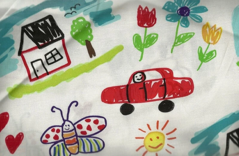 Fridge Art Michael Miller fabric 17 inch piece fabric - Image 1 of 1