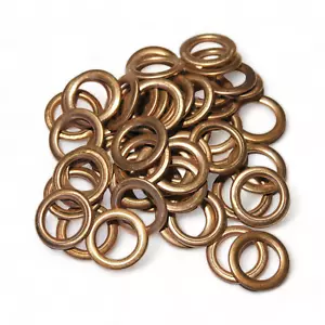 Copper Compression Washers Metric - Oil Drain Plug Hollow Crush Washer M6 - M27 - Picture 1 of 5