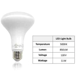 Noger 5000K 850LM Dimmable LED BR30 Light Bulb - 8 PACK - Picture 1 of 1