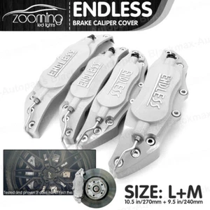 Metal 3D ENDLESS Universal Style Brake Caliper Cover 4pcs Silver 10.5" LW03 - Bild 1 von 9