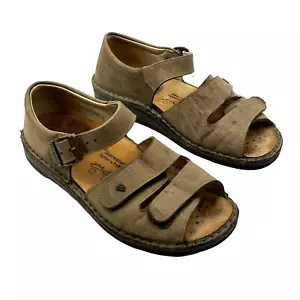Finn Comfort Damen-Ledersandalen taupe Riemen offene Zehenpartie Größe 37 - Bild 1 von 11
