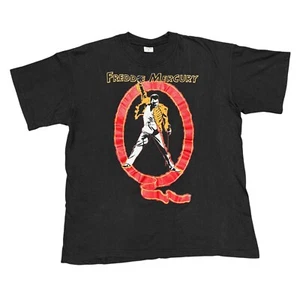 Queen Vintage Band Shirt XL Black 80s Concert Tour Freddie Mercury Bon Jovi Acdc - Imagen 1 de 20