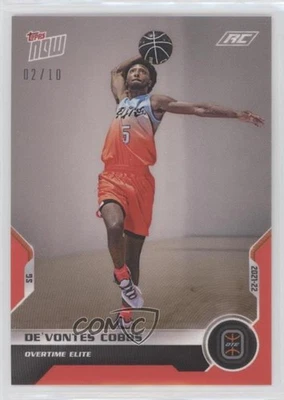 2021 Topps Now Overtime Elite Online Exclusive Debut Red /10 De'Vontes Cobbs #07 - Image 1 of 2