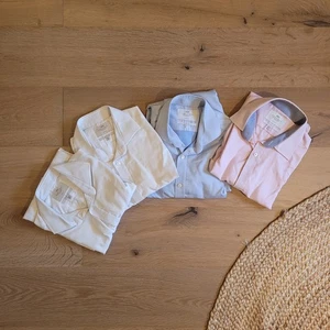 Job Lot x4 HAWES & CURTIS Slim Fit Non Iron Pure Cotton Twill Shirts 15.5/39 - Picture 1 of 19