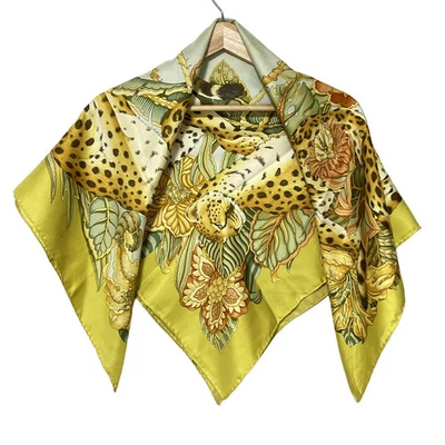 Auténtica bufanda múltiple Salvatore Ferragamo - amarillo claro marrón claro Foto 1 de 4