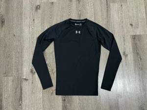 Under Armour Compression Shirt Mens Medium Black Athletic Long Sleeve Heatgear - Picture 1 of 8