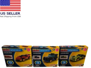 Make It Blocks Pull Back Action Car Construction Blocks 3 Piece Set - Picture 1 of 2