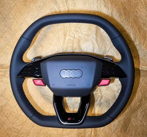 OEM AUDI RS3 8Y FACELIFT FULL PERFORATED RS STEERING WHEEL NEW!!! 82A419091BE - Picture 1 of 1